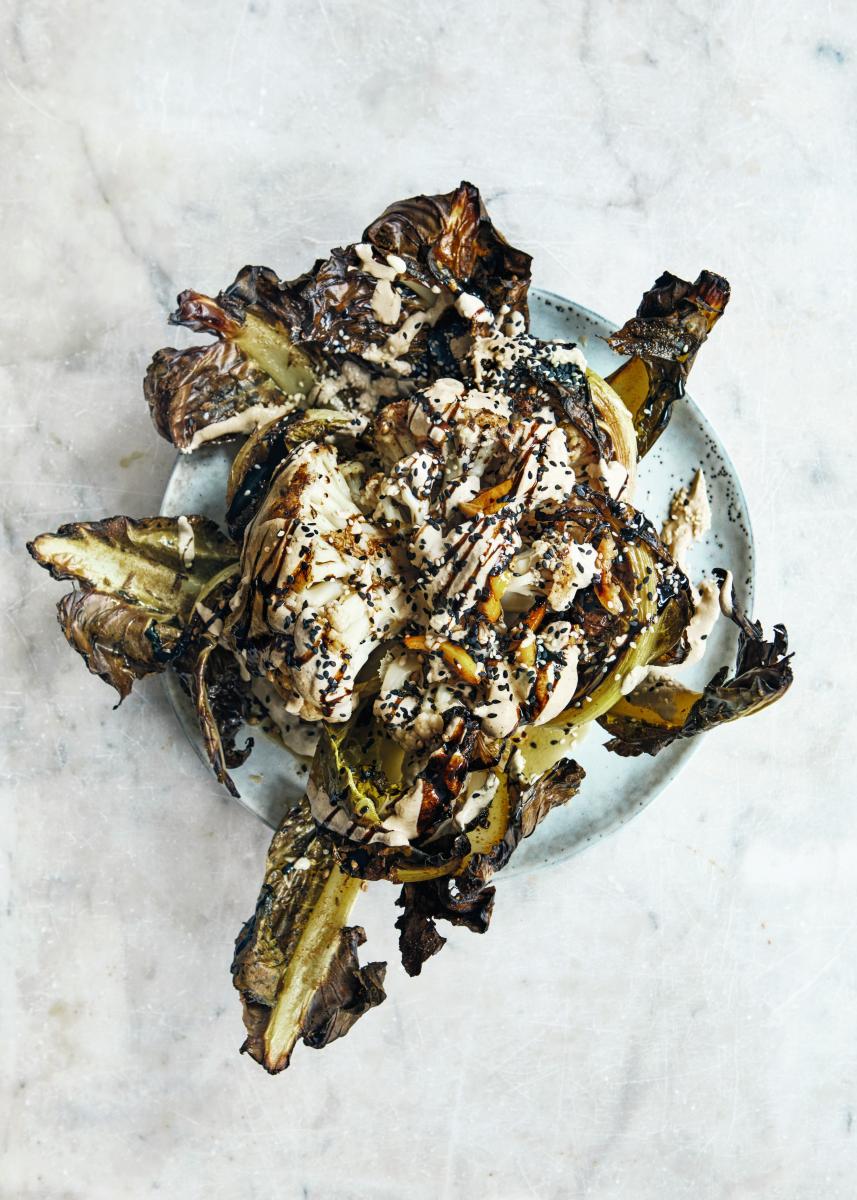 Merguez spiced cauliflower from Eating for Pleasure, Planet & People, Jenny Zarins