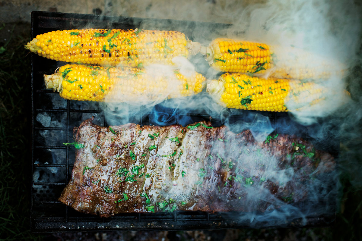 Bavette sweetcorn chimmichurri by Laura Edwards