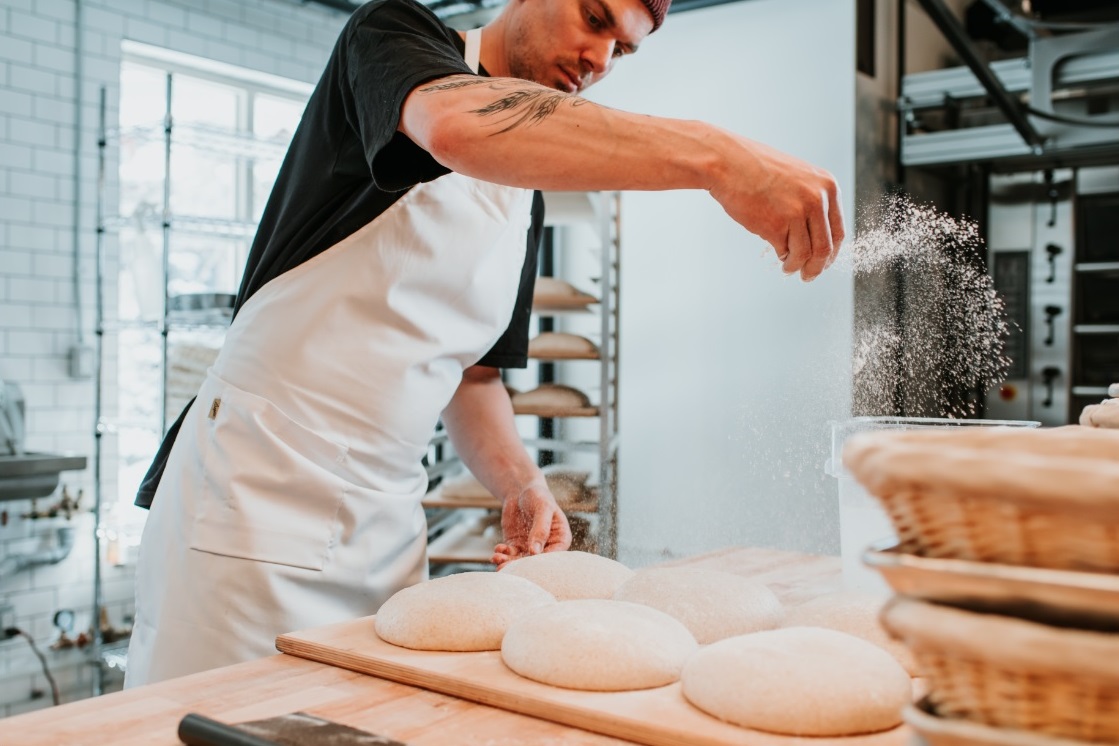 Ed baking before lockdown © Darby Magill