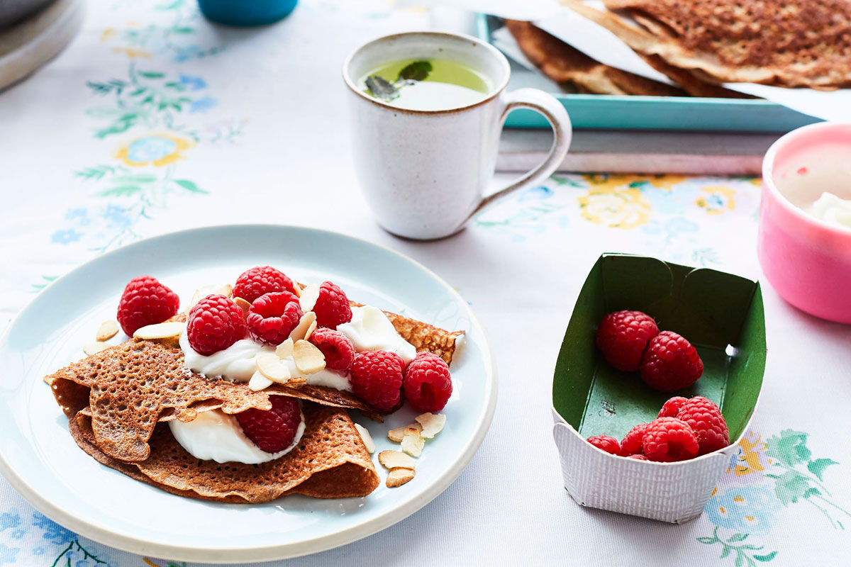 Teff and sesame pancake ©  Laura Edwards