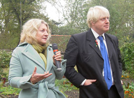 Rosie Boycott and London Mayor Boris Johnson