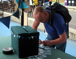 Two minutes after the Thames Festival opened, an early visitor stopped at our stall to send a message to London's restaurants about sustainable fish