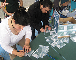 Fantastic conversations often took place whilst people were thinking of messages to send to restaurants about sustainable fish. We also received lots of ideas and support for the campaign!