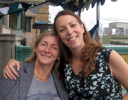 The mayor's food advisor Rosie Boycott also visited our stall, who has been instrumental in helping us persuade the London 2012 Olympics, London government and national government to buy only sustainable fish. She is joined here by our lovely friend Alice Elliott, who works for the WorldWide Fund for Nature (WWF).