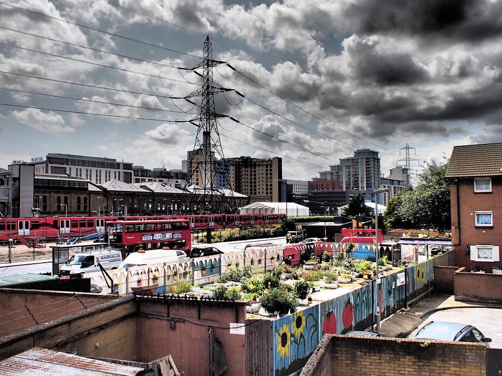 Temporary food growing in East London