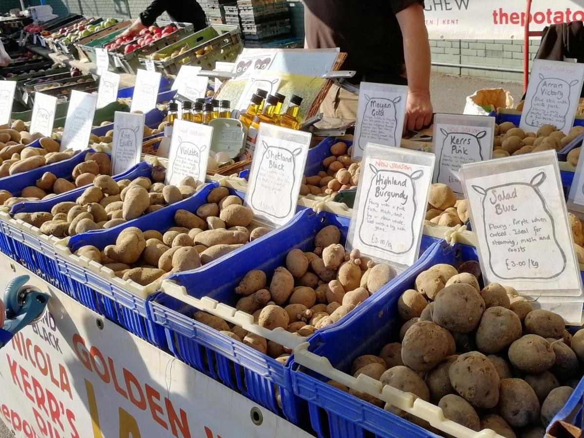 Potato stall, London market credit: V Hird