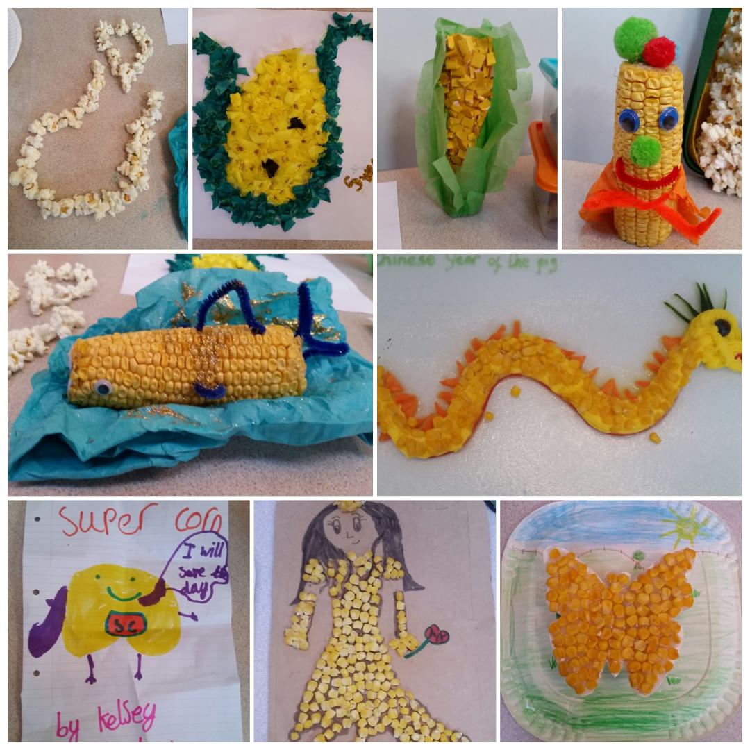 Some of the creations during sweet corn week. Credit: Pip Moreton