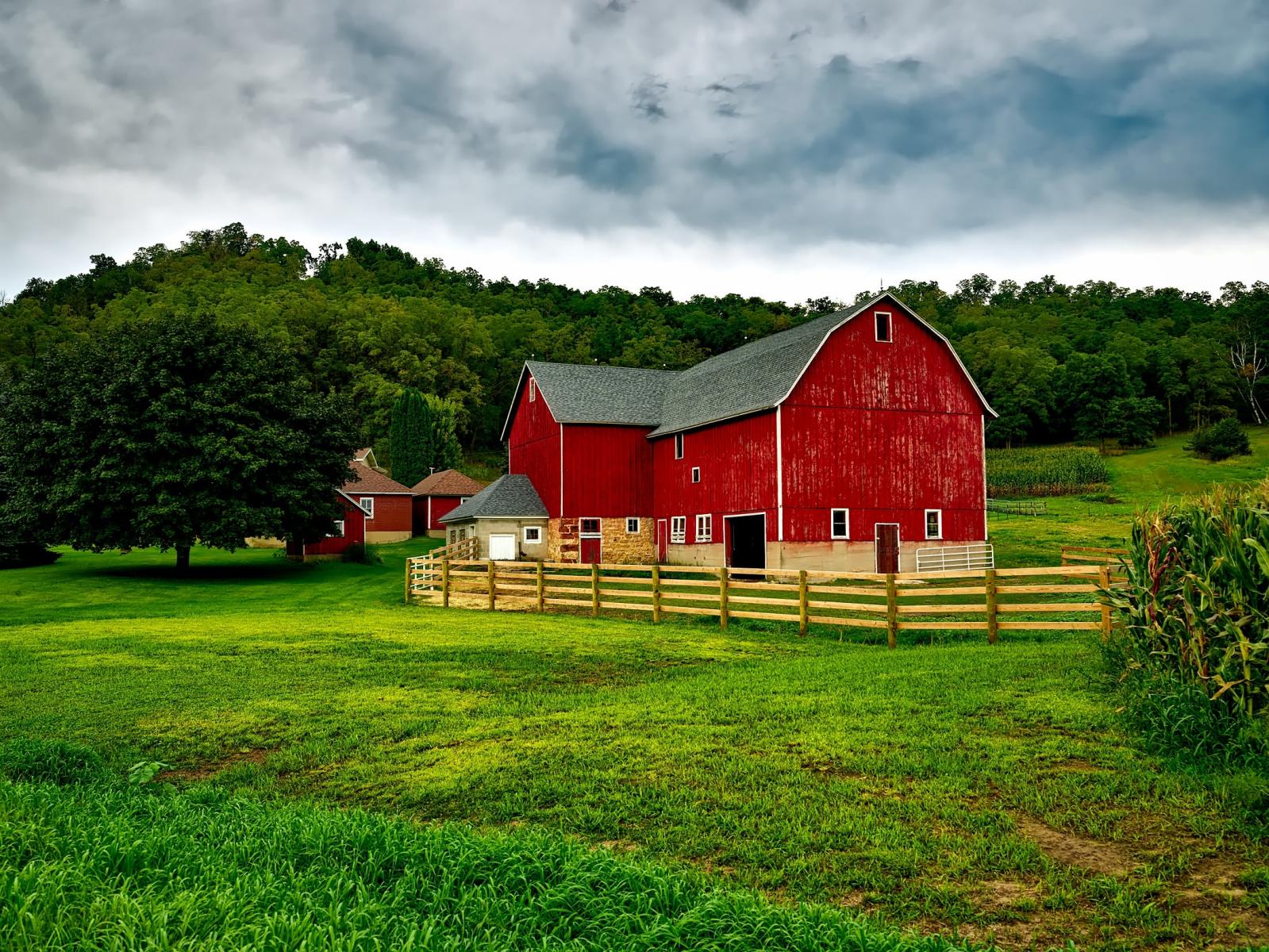 Red barn in the US. Photo credit: Pexels