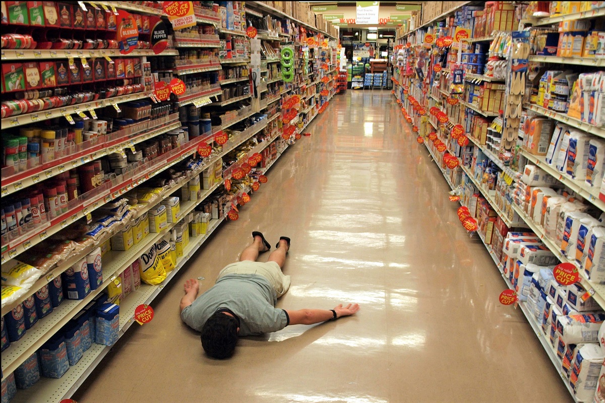 Floored? Jerry in the sugar aisle face down by TheeErin CC-BY-SA-2.0