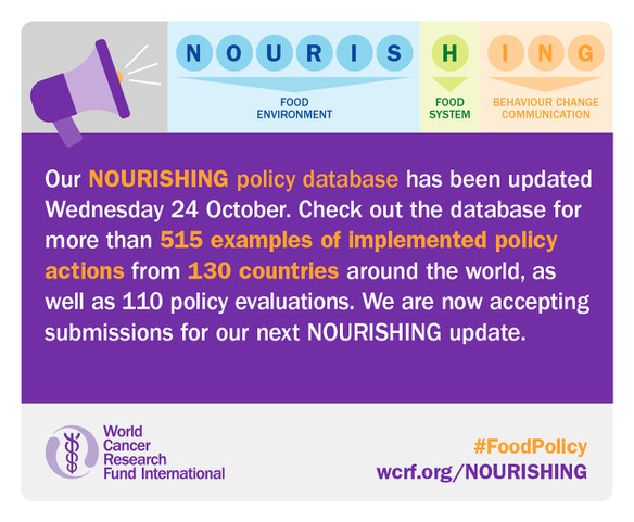 NOURISHING. Image credit: World Cancer Research Fund International