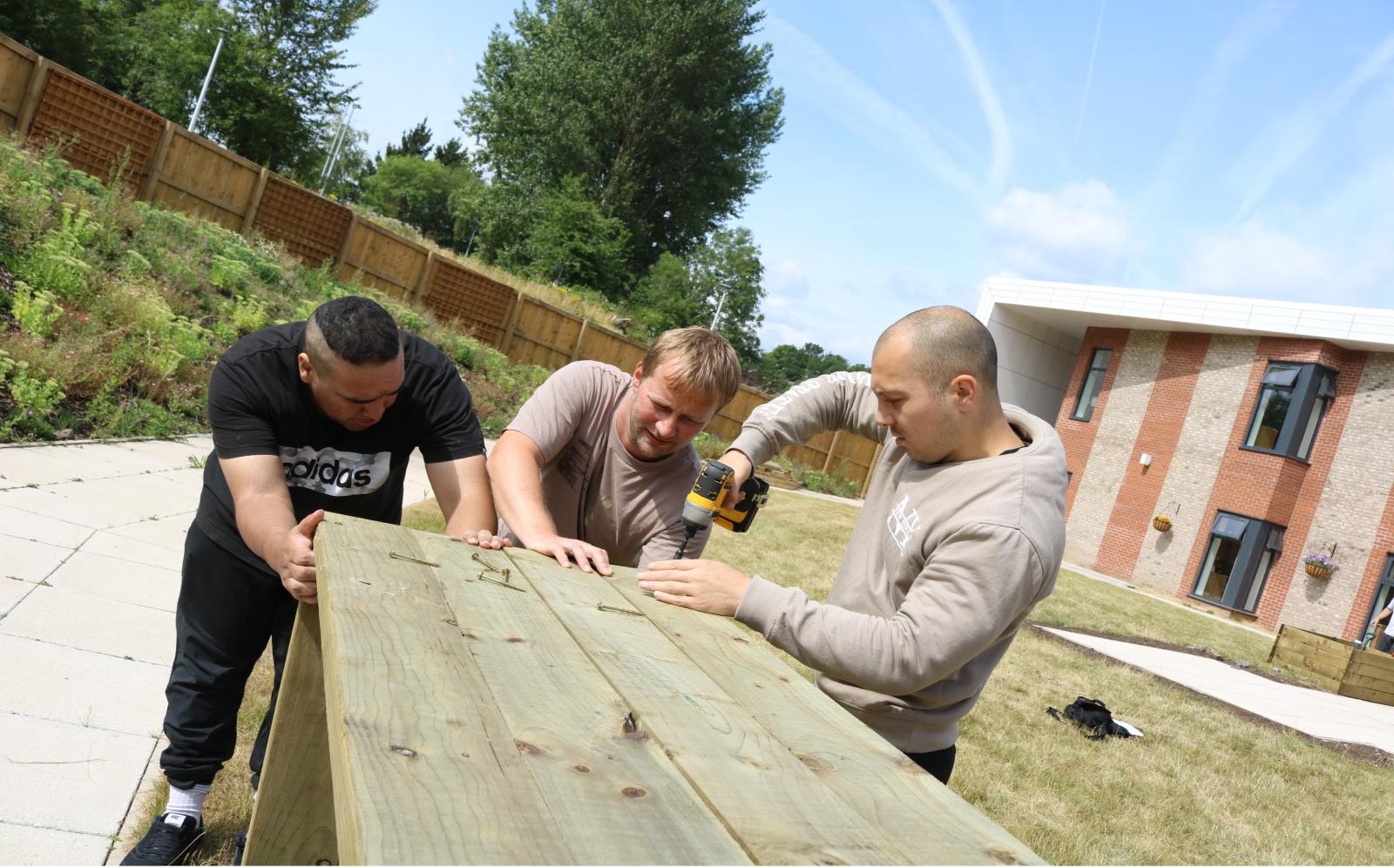 Building a ‘Hospital Bed’. Photo credit: Sow the City