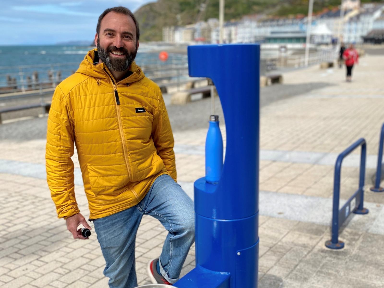 Aberystwyth drinking fountain, credit Richard Steele, Refill Aberystwyth 