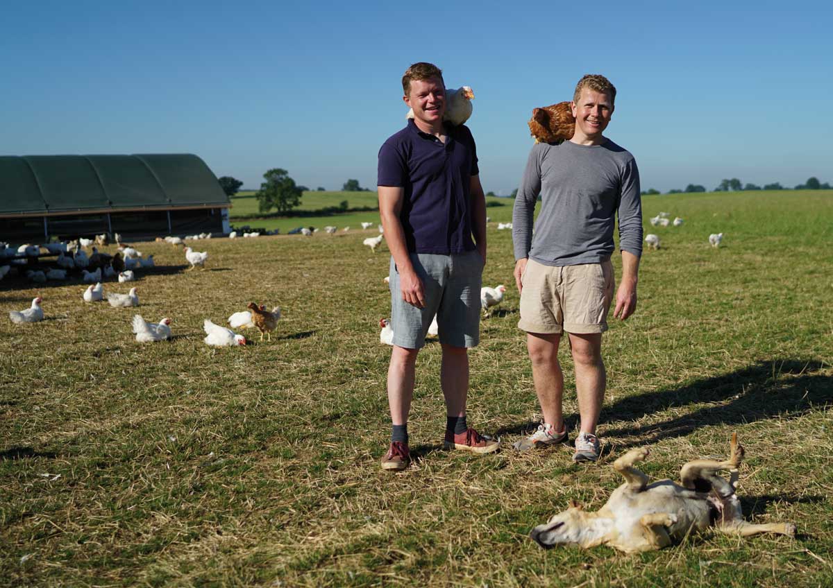 Nick Ball and Jacob Sykes at Fosse Meadow farm by Nigel Akehurst