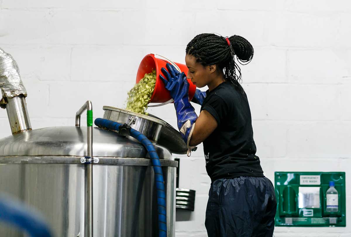  Jaega Wise, head brewer at Wild Card Brewery in Walthamstow by Miles Willis.