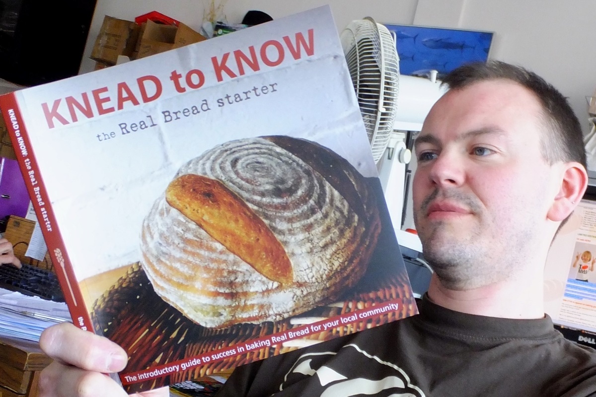 Help this bloke crowdfund the new edition! Photo: Chris Young / realbreadcampaign.org CC-BY-SA 4.0