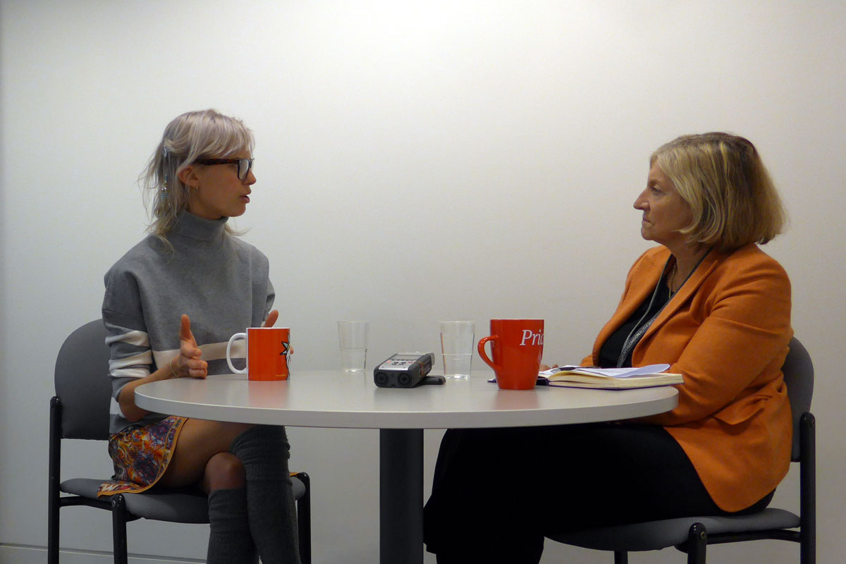 Rosie Boycott (right) with Abi Glencross. Photo by Chris Young