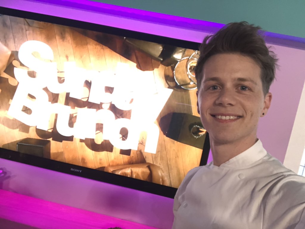 Campaign ambassador Jack Sturgess on the telly © Bake With Jack