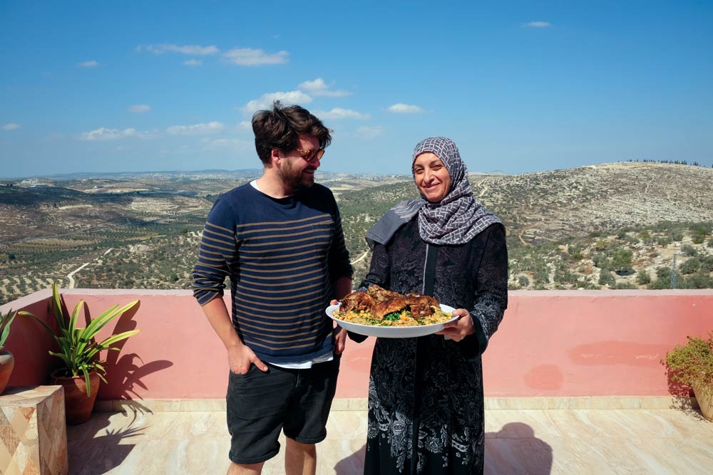 Tom Hunt in Palestine, courtesy of the Fairtrade Foundation